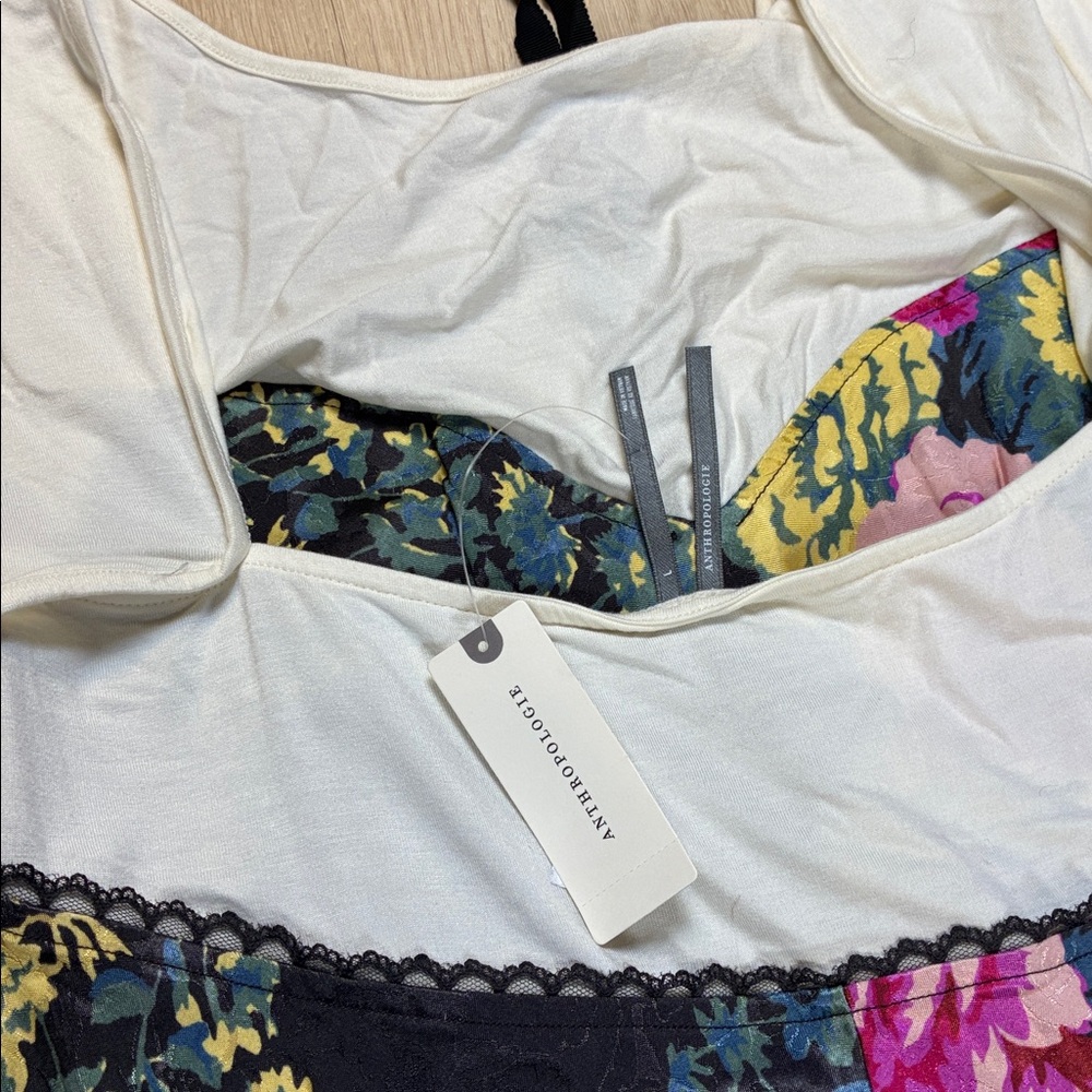 NWT By Anthropologie Twofer Midi Slip Dress size Large 90s Vintage Style - Picture 12 of 13